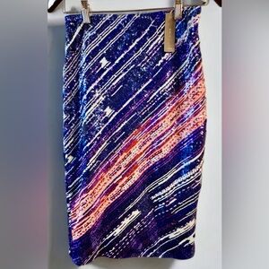 NWT J.Crew Collection Sequin Pencil Skirt - Rainbow Striped Sparkle ✨